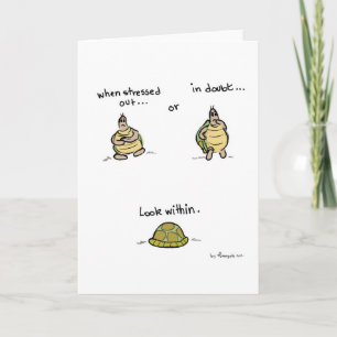De Schildpad van de Yogi van het wenskaart Kaart
