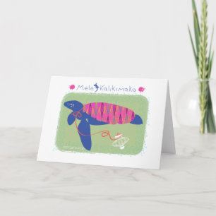 De schildpad van Kerstmis van Kalikimaka /Merry Feestdagen Kaart