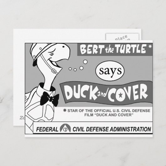 De schildpad waarschuwt briefkaart (Voorkant / Achterkant)
