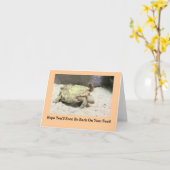 DE "SCHILDPAD ZETTE ZIJN RUG AAN" WORDT GOED KAART (Gele Bloem)