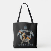 De schildpadden die ze hier leefden, schildpadden tote bag (Achterkant)