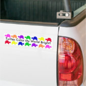 De schildpadden kleuren mijn wereld helder! bumpersticker (Op Truck)