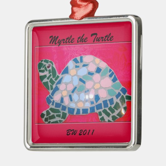 De schildpadversiering metalen ornament (Links)