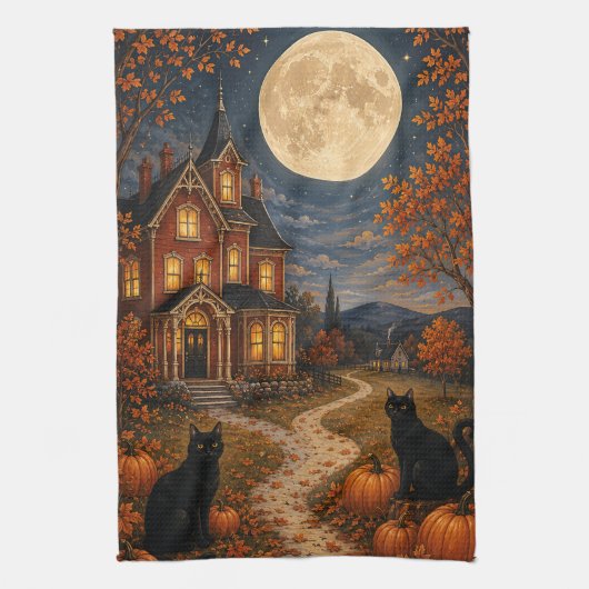 De Schildwachten van de Herfstmaan Theedoek (Verticaal)