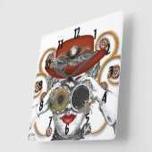 de schimmelaar steampunk vierkante klok (Hoek)