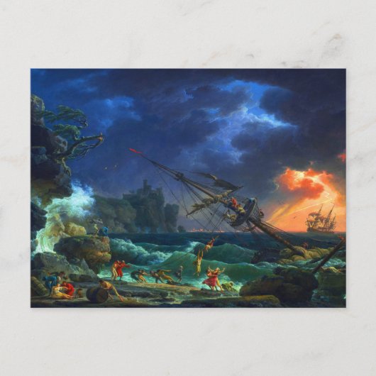 De schipbreuk van Claude-Joseph Vernet Briefkaart (Voorkant)