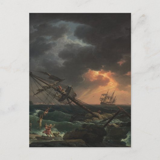 De schipbreuk van Claude-Joseph Vernet Briefkaart (Voorkant)