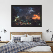 De schipbreuk van Claude Joseph Vernet Canvas Afdruk (Insitu (Slaapkamer))