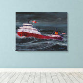 DE SCHIPBREUK VAN DE EDMUND FITZGERALD CANVAS AFDRUK (Insitu (Houten vloer))