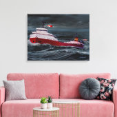 DE SCHIPBREUK VAN DE EDMUND FITZGERALD CANVAS AFDRUK (Insitu (Woonkamer))