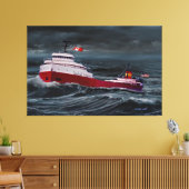 DE SCHIPBREUK VAN DE EDMUND FITZGERALD CANVAS AFDRUK (Insitu (Woonkamer))