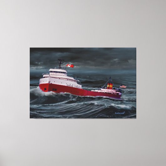 DE SCHIPBREUK VAN DE EDMUND FITZGERALD CANVAS AFDRUK (Voorkant)