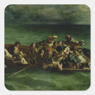 De schipbreuk van Don Juan, 1840 Vierkante Sticker