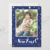 De schitterende heldere foto-nieuwjaarskaart feestdagenkaart (Voorkant)