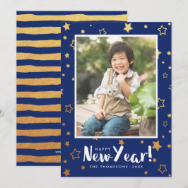 De schitterende heldere foto-nieuwjaarskaart feestdagenkaart