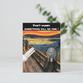 De schitterende lamp maakt zich geen zorgen briefkaart (Staand voorkant)