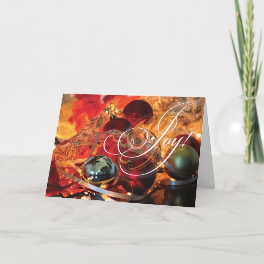 De schitterende VREUGDE van de Kerstkaart! Feestdagen Kaart (Voorkant)