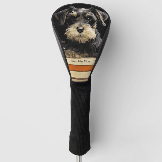 De Schnauzer Hond 001 - Odessa Leyendecker Golfheadcover (Voorkant)