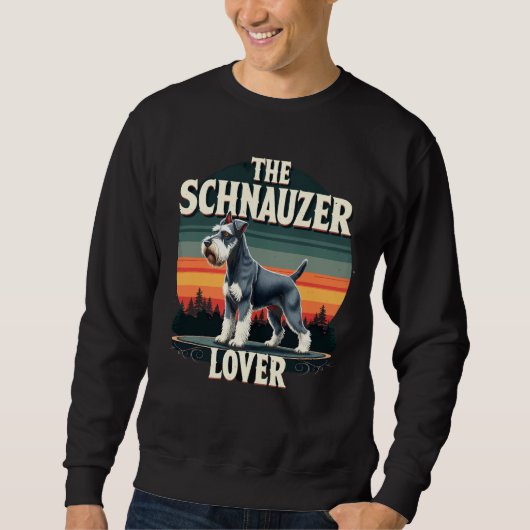 De Schnauzer Liefhebber - Retro Hondenontwerp  Trui (Voorkant)