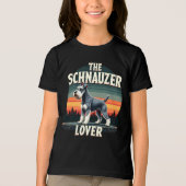De Schnauzer Lover - Retro Dog Design Tri-Blend Shirt (Voorkant)