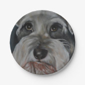 De Schnauzer Paper Borden Papieren Bordje (Voorkant)