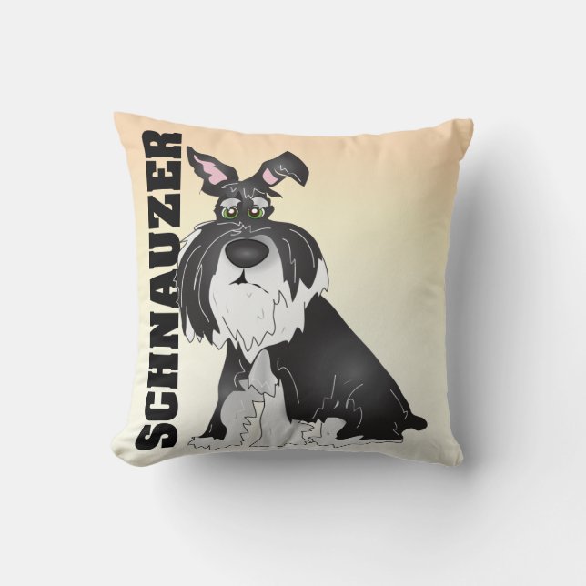 De Schnauzer Pillow Kussen (Voorkant)