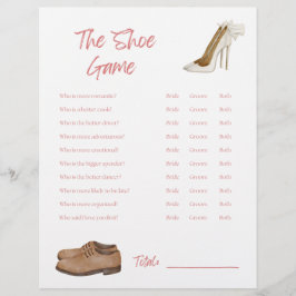 De schoen spel - Vrijgezellenfeest spel Briefhoofd