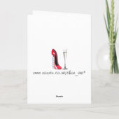 De Schoen van de Stiletto van de kurketrekker en Kaart (Achterkant)