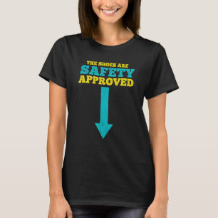 De schoenen zijn veiligheidsgoedgekeurde collega's t-shirt