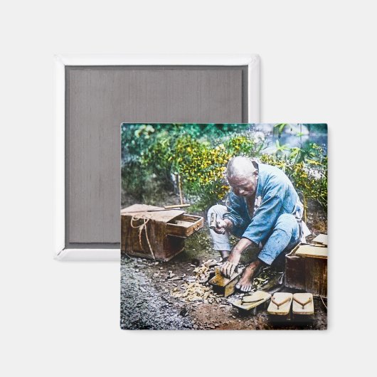 De schoenenschoenmaker van het oude Japans  Japans Magneet (Voorkant / Achterkant)