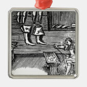 De schoenmaker metalen ornament (Voorkant)