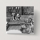 De schoenmaker vierkante button 5,1 cm (Voorkant)