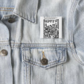 De schoenmaker vierkante button 5,1 cm (In situ)