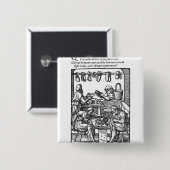 De schoenmaker vierkante button 5,1 cm (Voorkant /achterkant)