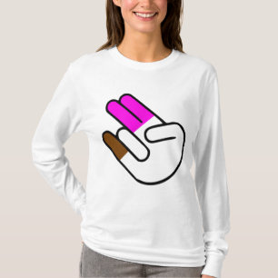 De schok twee in de roze in de goot t-shirt