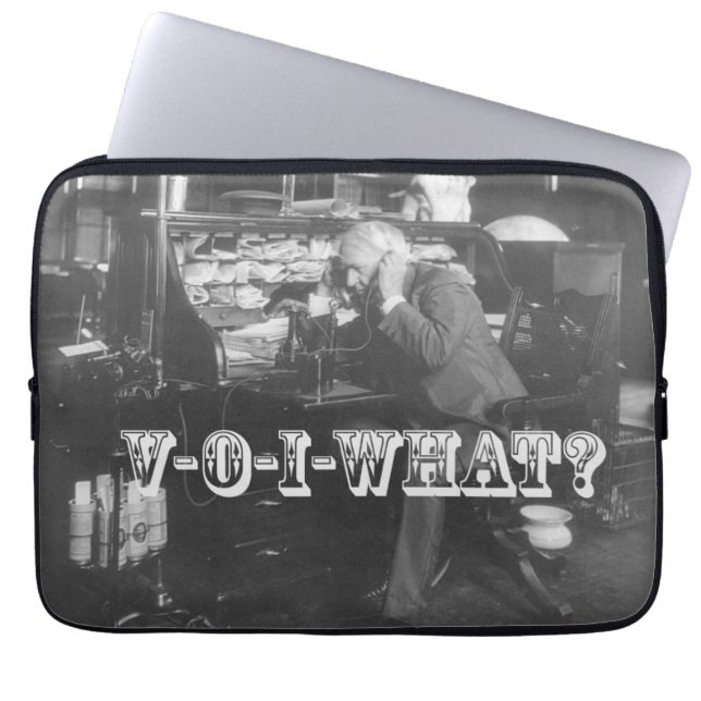De schokkende Inleiding van Telefoon VoIP Laptop Sleeve (Voorkant)