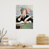 De Scholar van Jessie Willcox Smith Poster (Keuken)