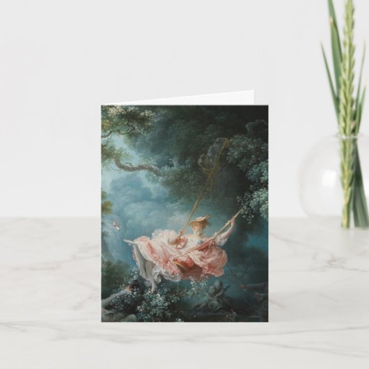 De schommel gevouwen vakantie Kaart (Voorkant)