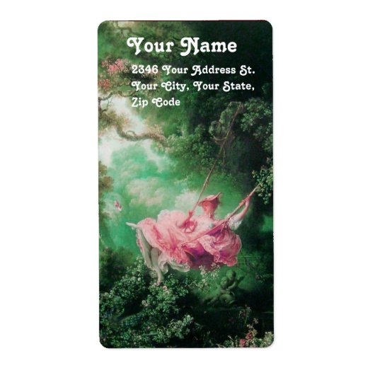 DE SCHOMMEL  groen roze fuchsia Etiket (Voorkant)