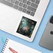 De Schommel van Fragonard – Laat gewoon los Sticker (Laptop met iPhone)