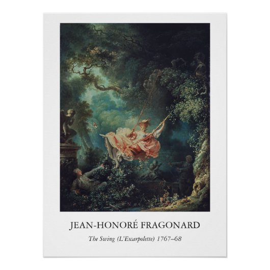 De Schommel van Fragonard – Rococokunst Perfect Poster (Voorkant)