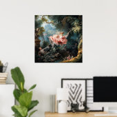 De Schommel van Jean-Honore Fragonard Poster (Thuiskantoor)
