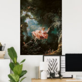 De Schommel van Jean-Honoré Fragonard Poster (Thuiskantoor)