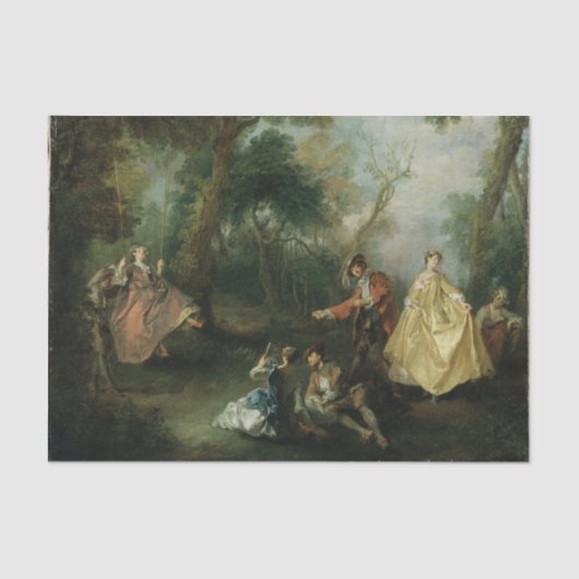 De schommel van Nicolas Lancret Tissuepapier (Voorkant)