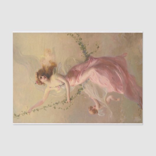 De schommeling door Edouard Bissson Tissuepapier (Voorkant)