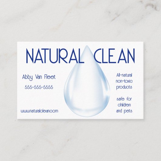 De schone Dienst van de de Achtergrondschoonmaak v Visitekaartje (Voorkant)