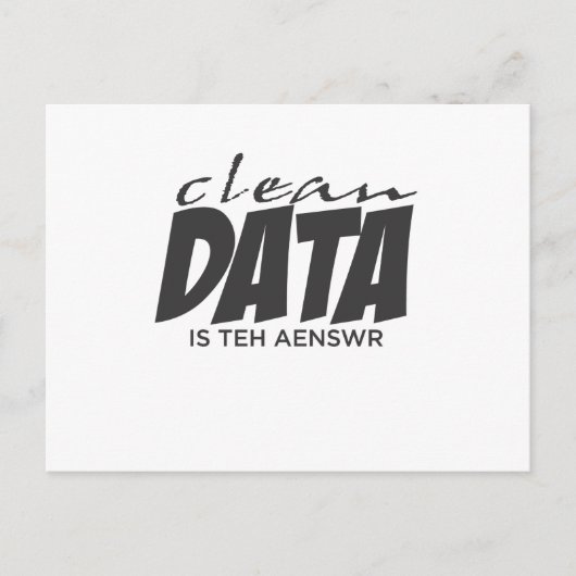De schone Gegevens zijn het Antwoord Briefkaart (Voorkant)