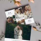 De schone Moderne Initialen & 4 Foto's sparen de D Save The Date