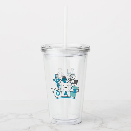 De Schone Teeth Gang Acryl Drinkbeker (Voorkant)