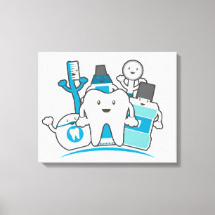 De Schone Teeth Gang Canvas Afdruk